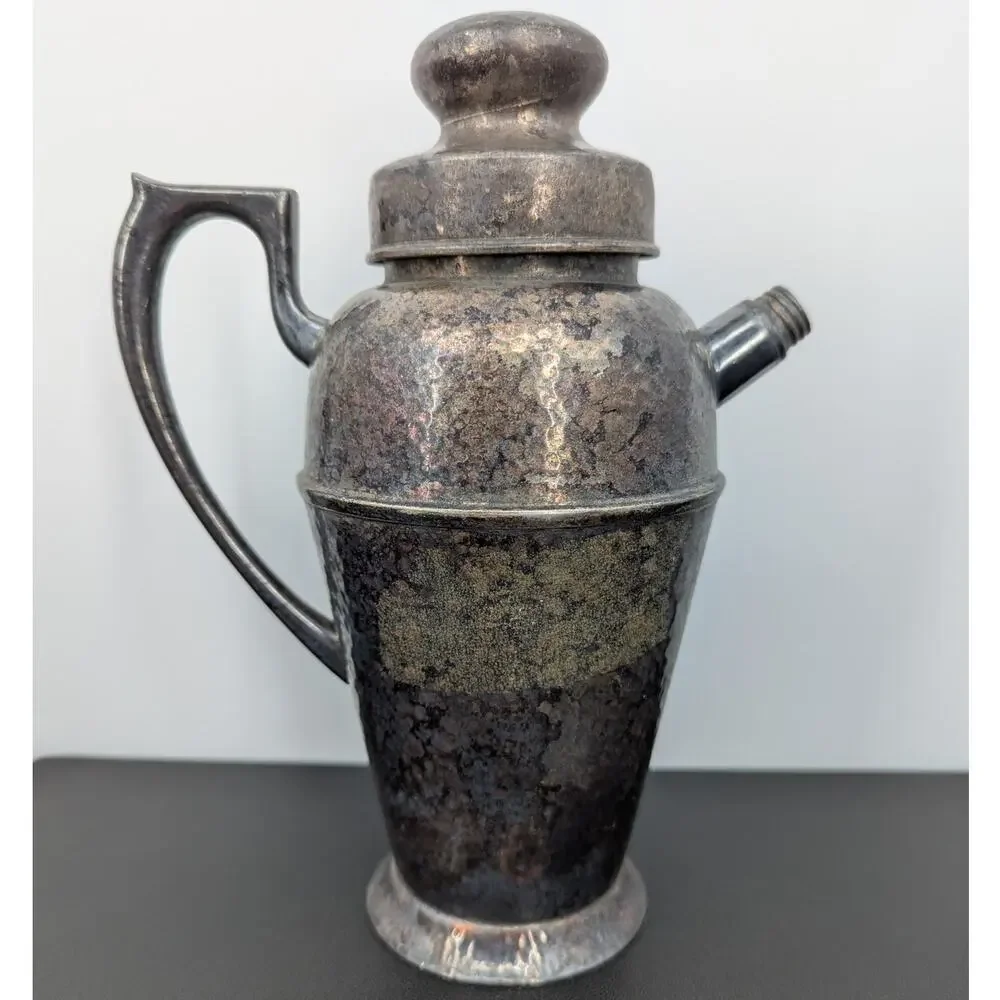 Vintage Art Deco Silver-Plated Cocktail Shaker Bernard Rice’s Sons Apollo No 339